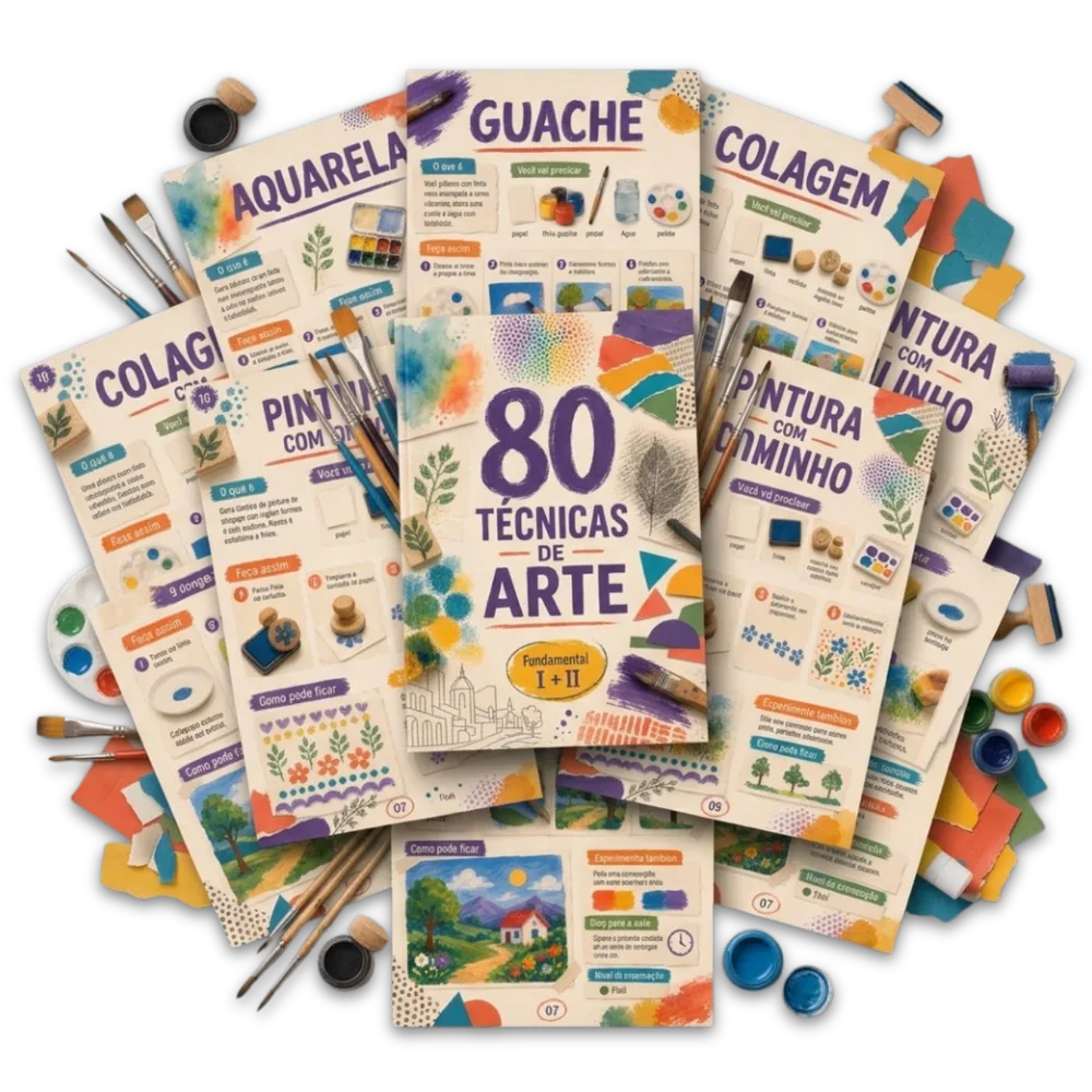 80 Técnicas de Arte — biblioteca completa em 8 categorias
